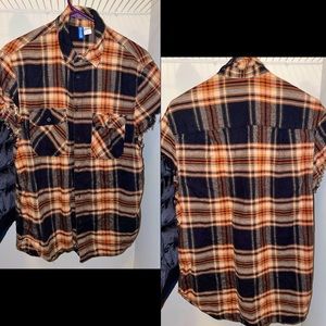 Ripped Sleeve Button-Down